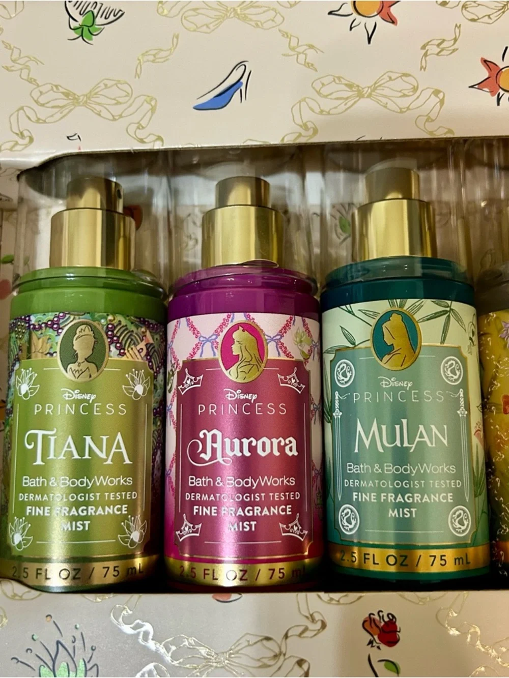 Bath and Body Works Disney Princess 7-piece Mini Fine Fragrance Mist Sampler